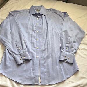 Thomas Dean Sky Blue Dress Shirt new with no tag